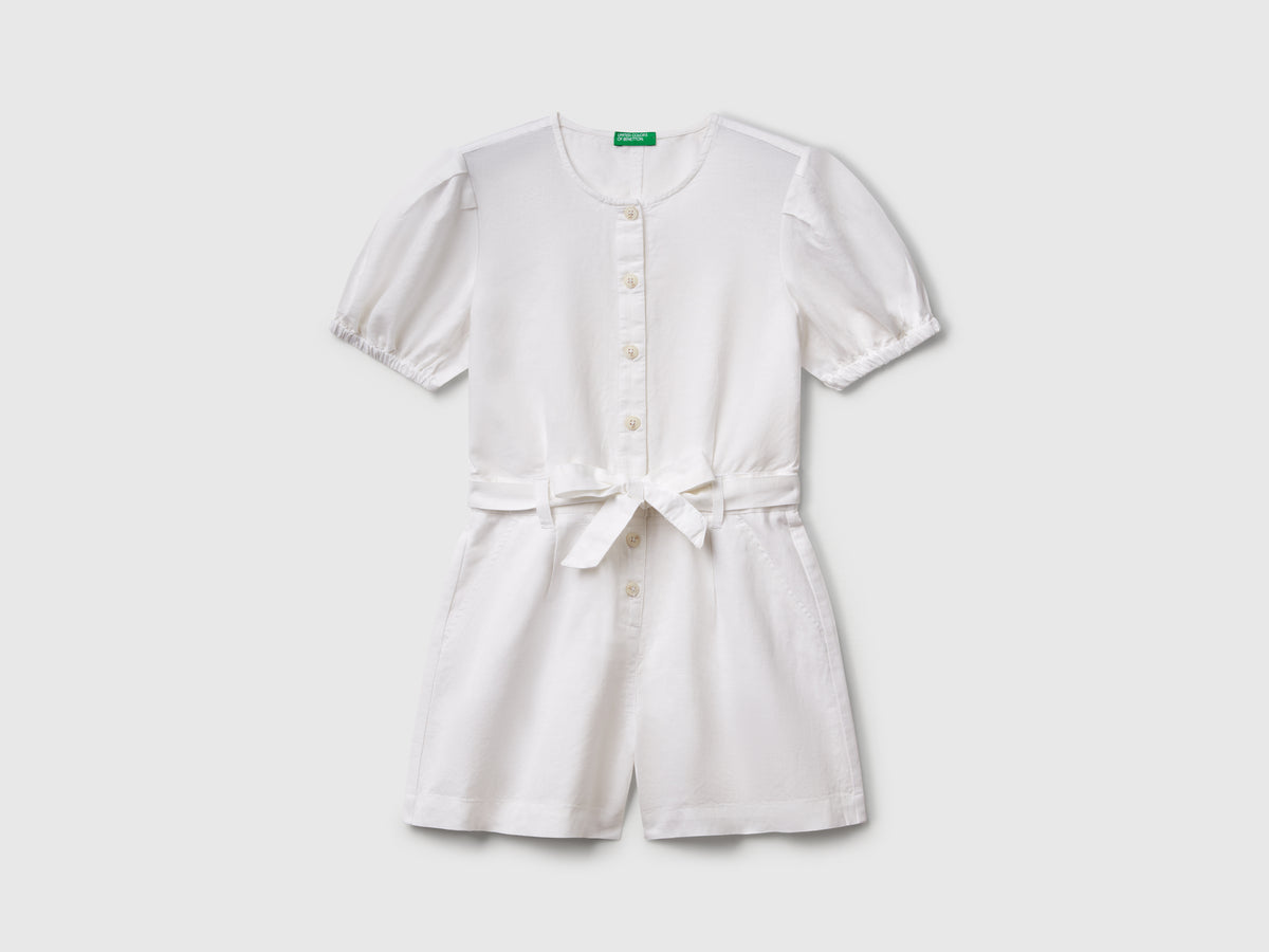 Tuta con fusciacca in misto lino
