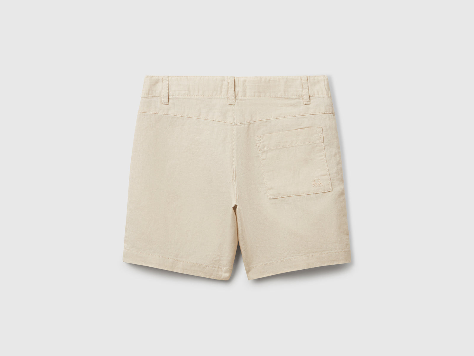 Shorts in misto lino da bimbo beige 2 | Benetton Outlet