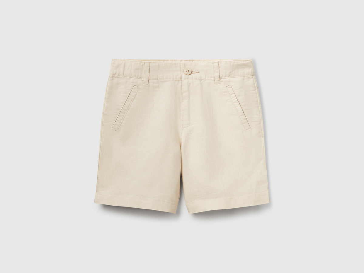 Shorts in misto lino