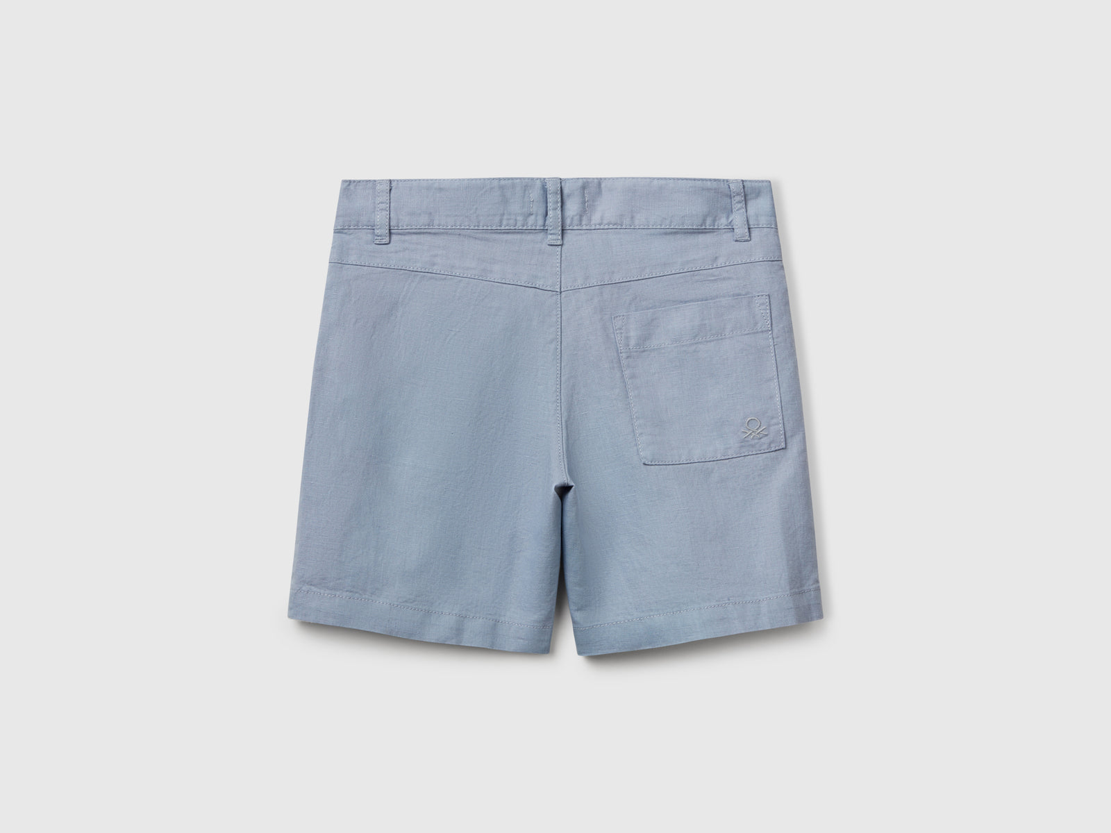 Shorts in misto lino da bimbo azzurro 2 | Benetton Outlet