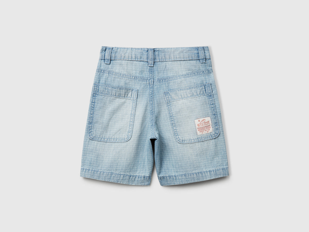 Pantaloni corti straight a quadri