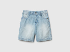 Pantaloni corti straight a quadri