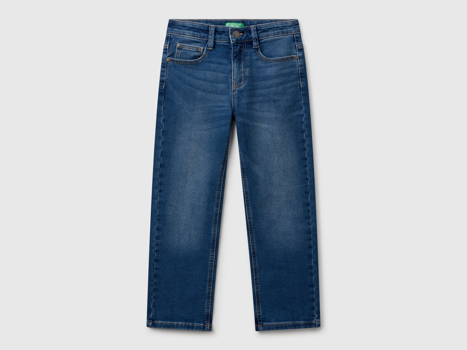 Jeans straight da bambino blu | Benetton Outlet