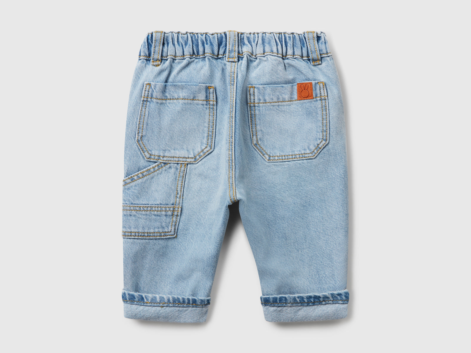 Jeans cinque tasche da neonato azzurro 2 | Benetton Outlet