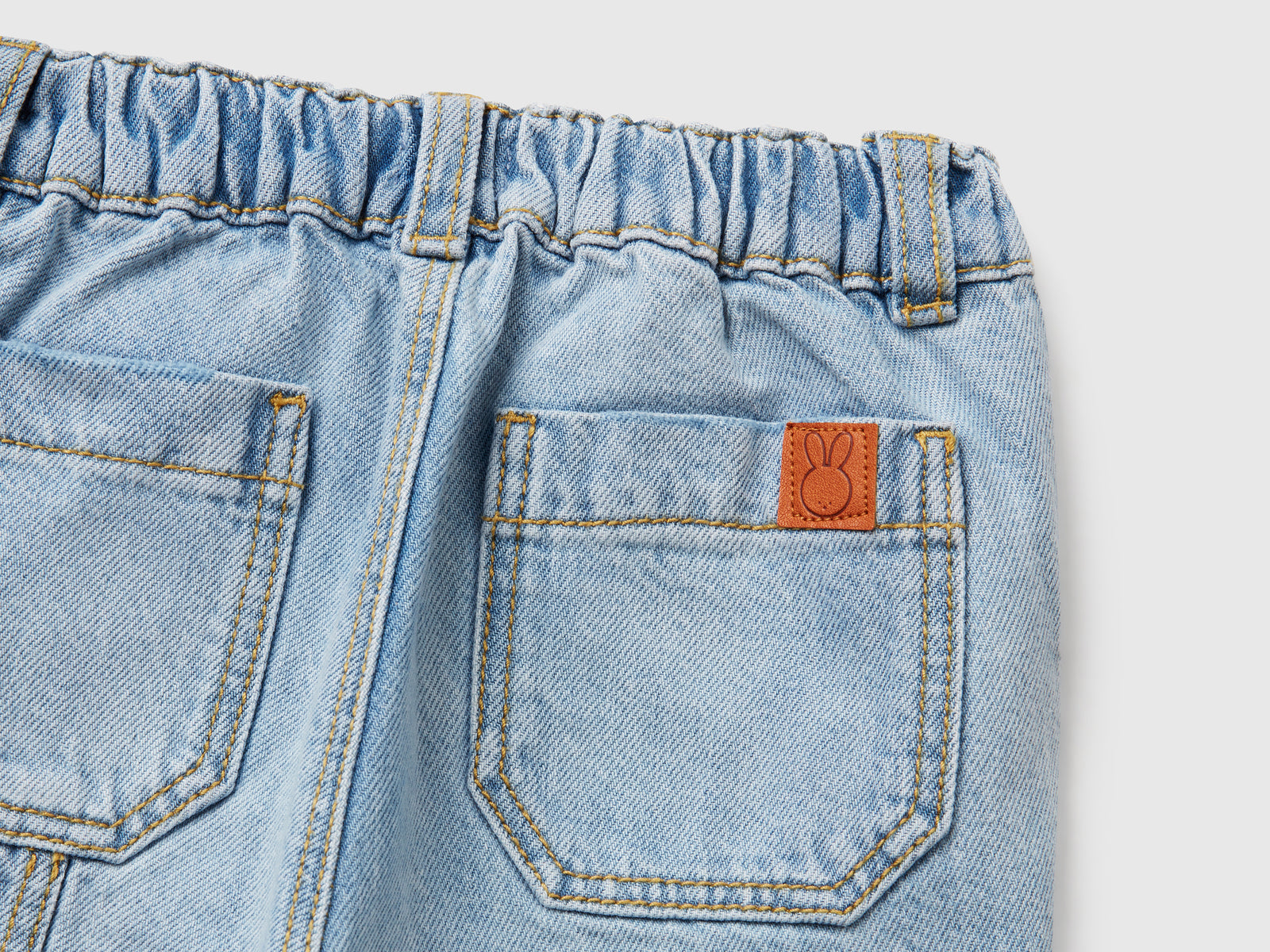 Jeans cinque tasche da neonato azzurro 3 | Benetton Outlet