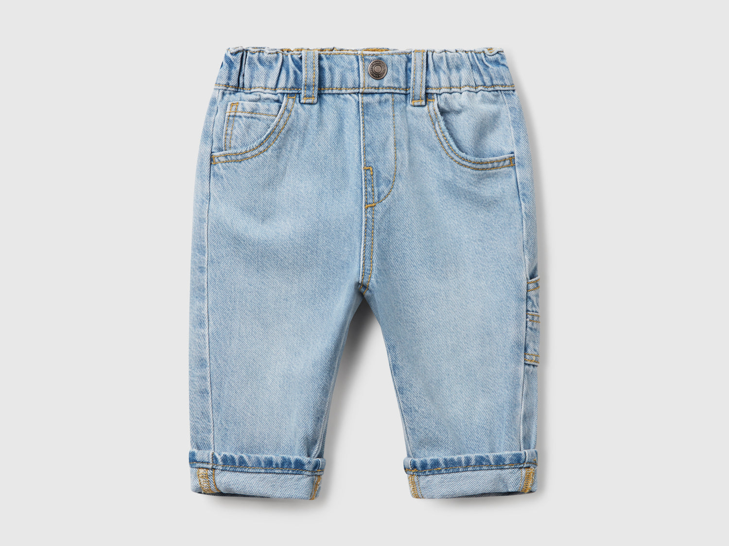 Jeans cinque tasche da neonato azzurro | Benetton Outlet