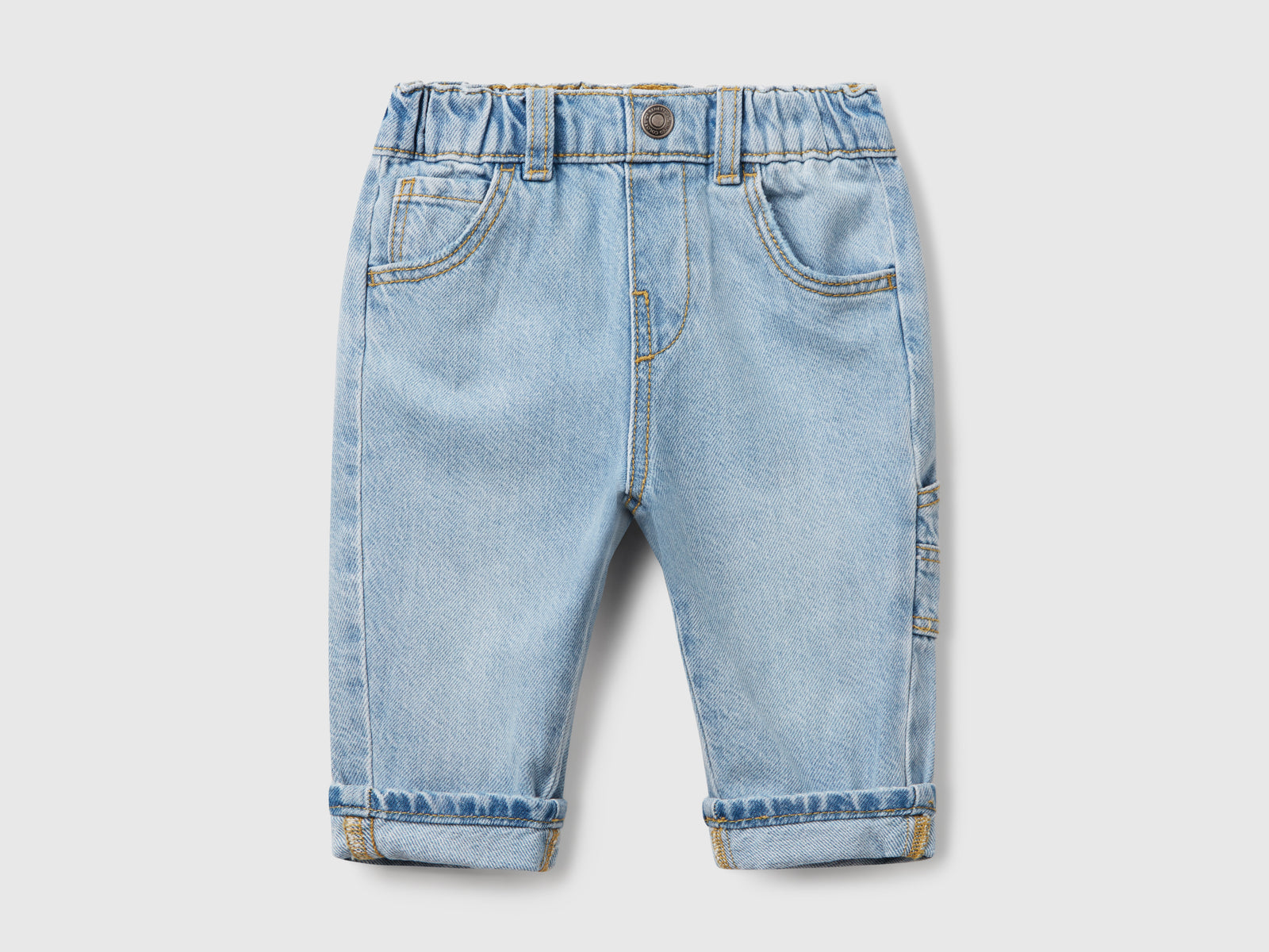Jeans cinque tasche da neonato azzurro | Benetton Outlet