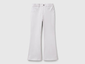 Pantaloni a zampa in cotone stretch