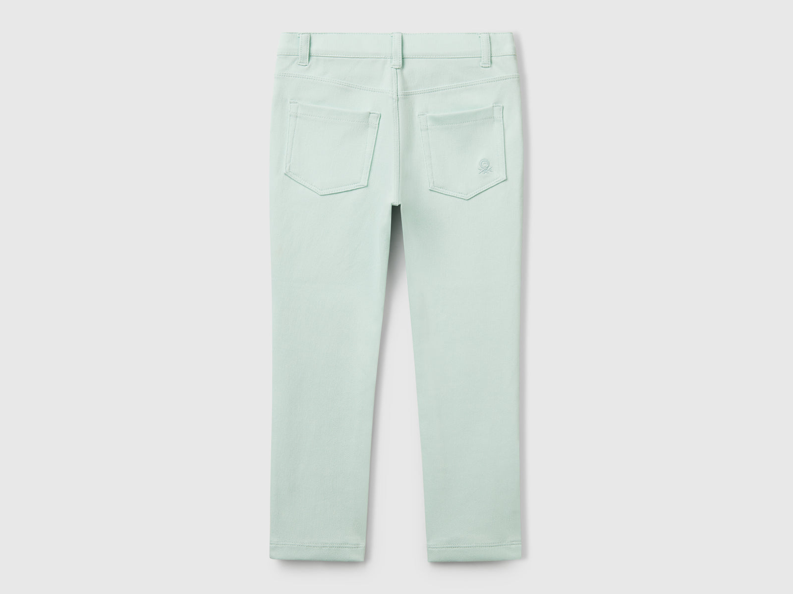 Pantaloni skinny fit da bimba verde acqua 2 | Benetton Outlet