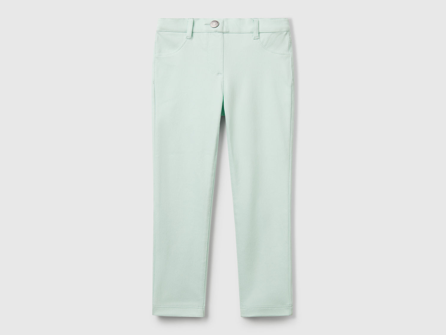 Pantaloni skinny fit da bimba verde acqua | Benetton Outlet