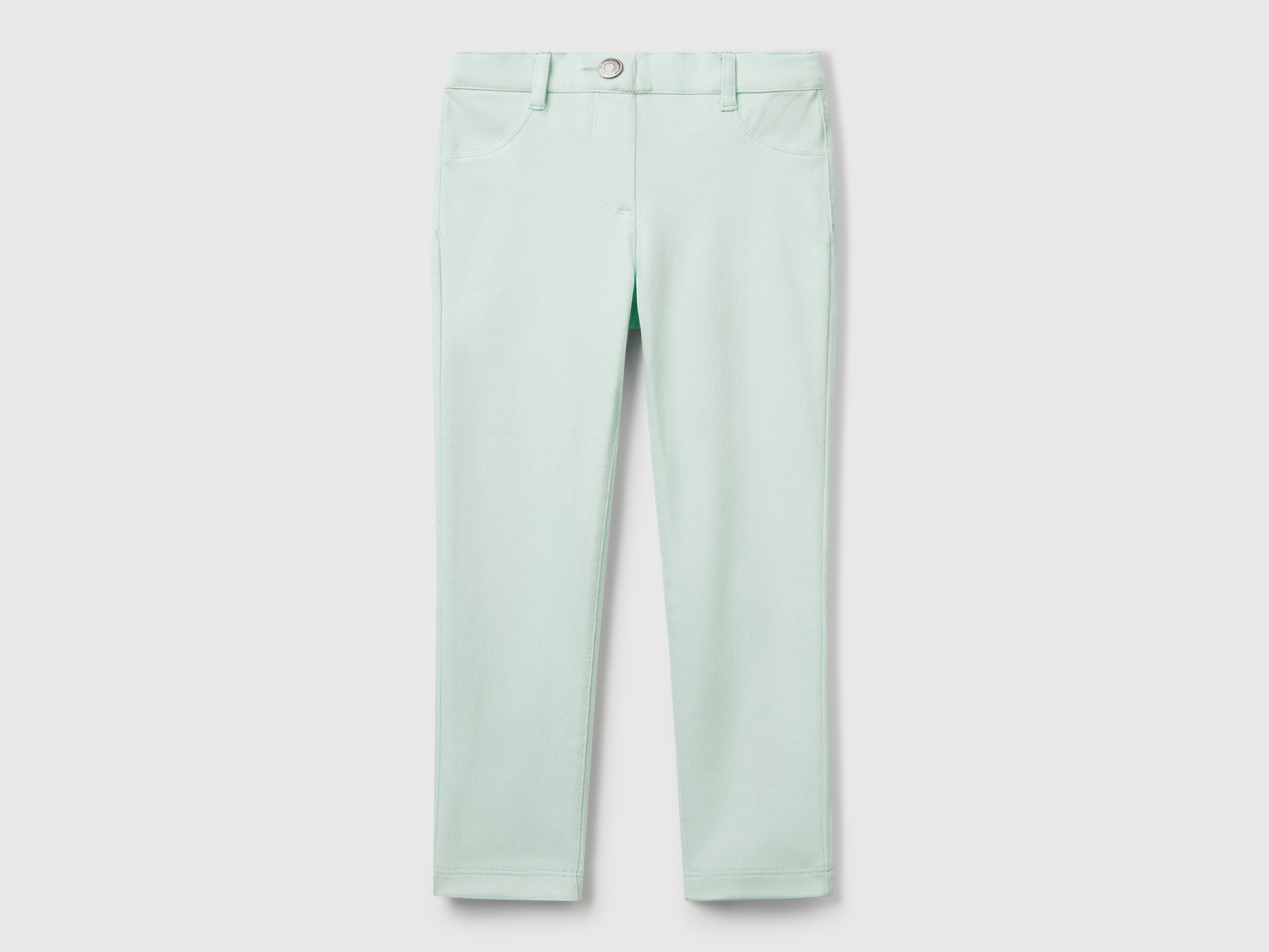 Pantaloni skinny fit da bimba verde acqua | Benetton Outlet