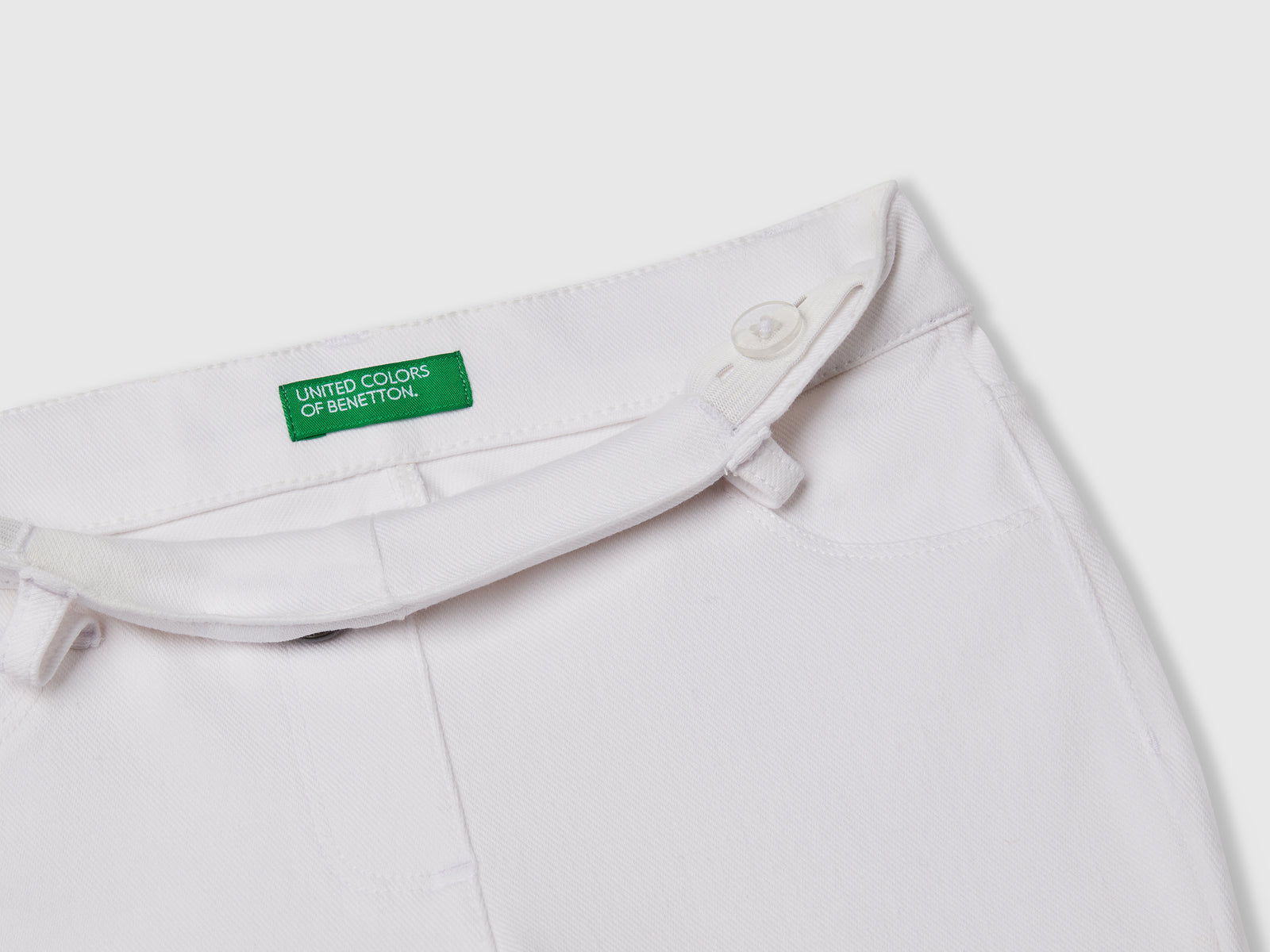 Pantaloni skinny fit da bimba bianco 3 | Benetton Outlet