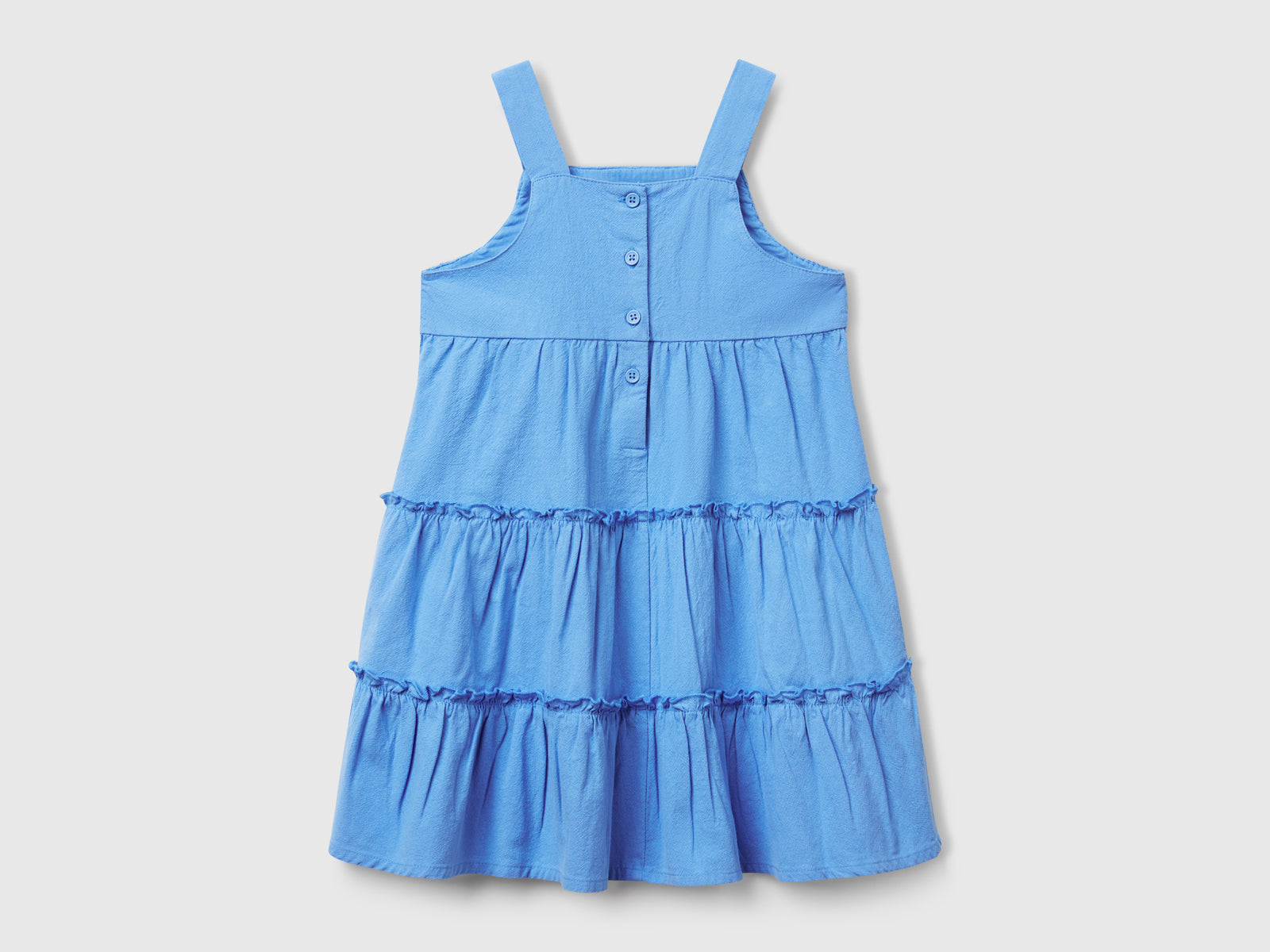 Abito con fiori macramè da bimba celeste 2 | Benetton Outlet