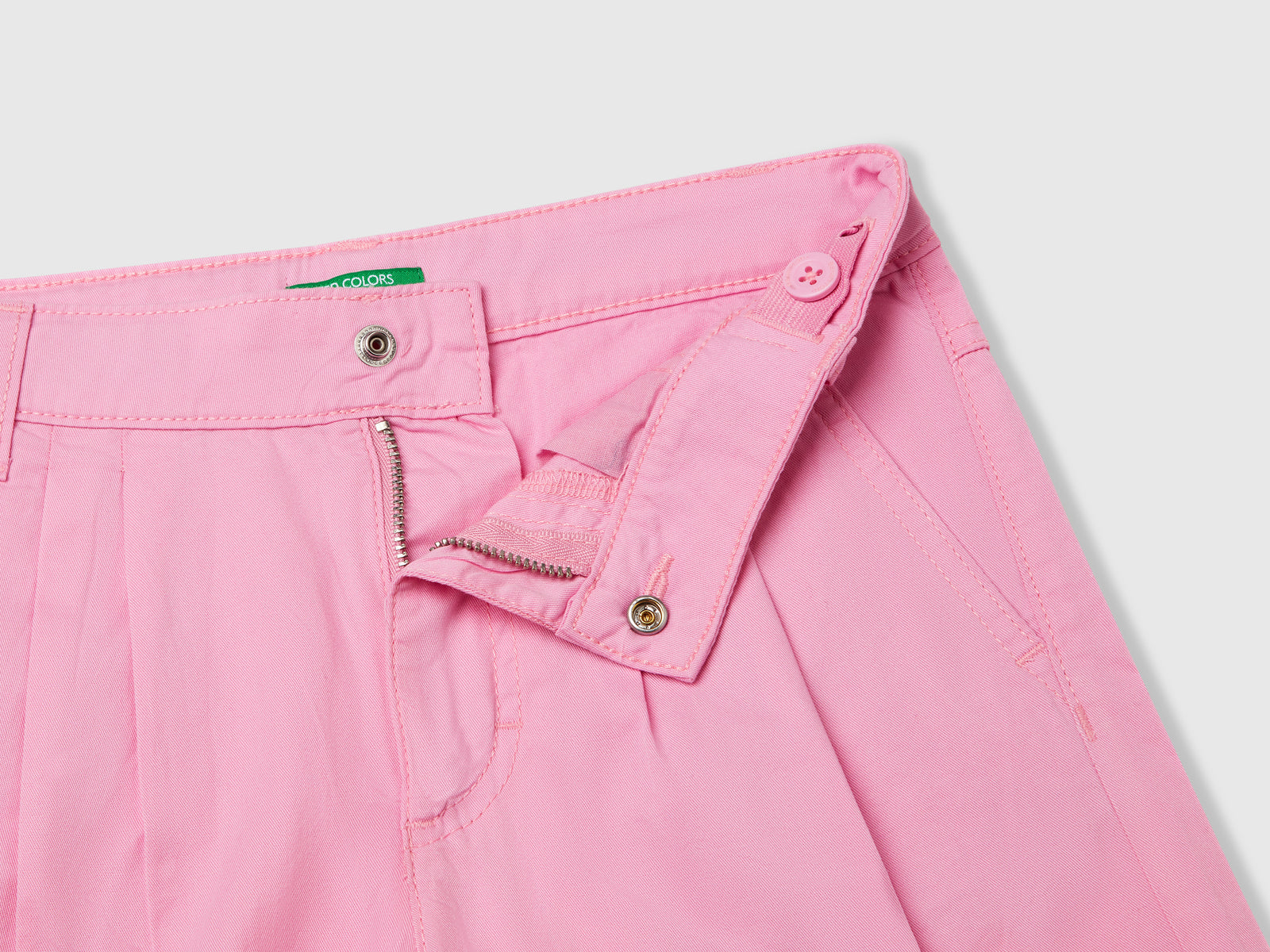 Shorts in puro cotone da bambina rosa 3 | Benetton Outlet