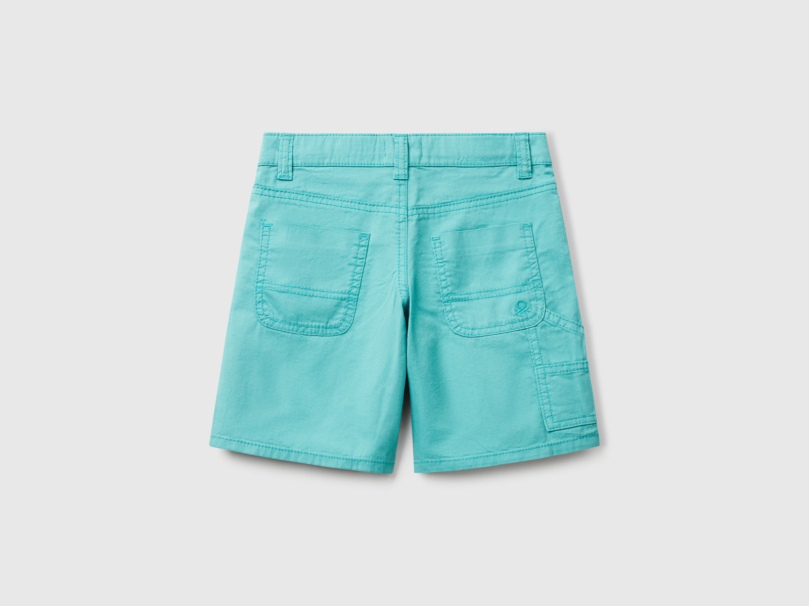 Bermuda cinque tasche da bimbo verde acqua 2 | Benetton Outlet