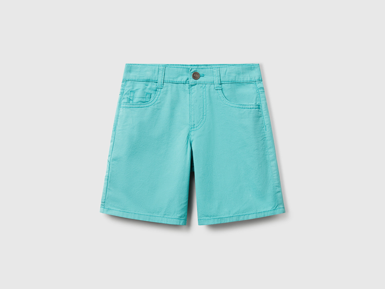 Bermuda cinque tasche da bimbo verde acqua | Benetton Outlet