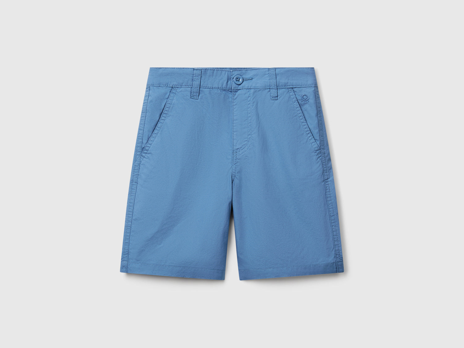 Bermuda in puro cotone da bambino azzurro | Benetton Outlet