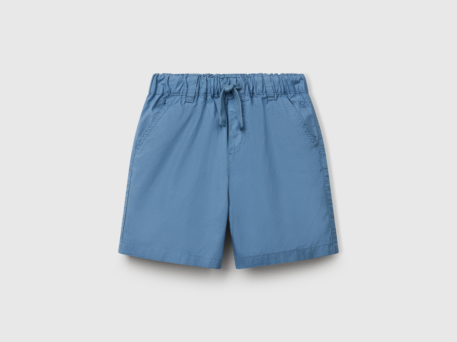 Shorts 100% cotone con coulisse da bimbo azzurro | Benetton Outlet