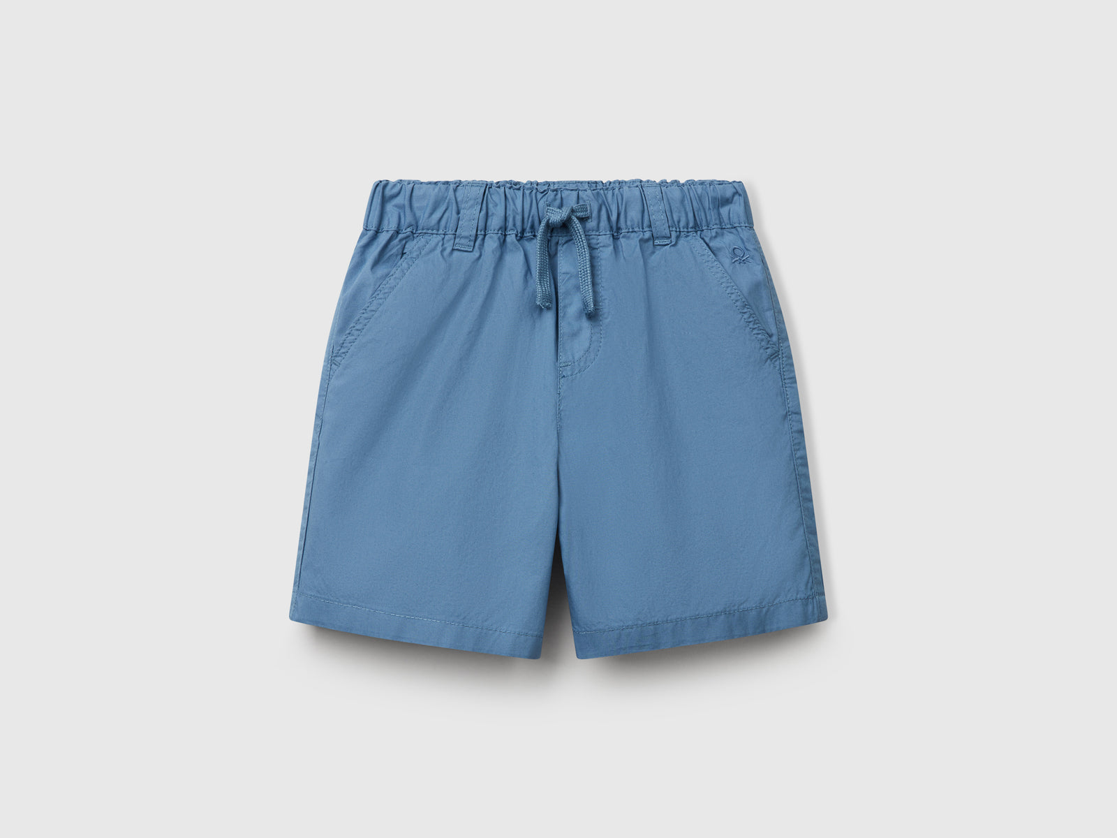 Shorts 100% cotone con coulisse da bimbo azzurro | Benetton Outlet