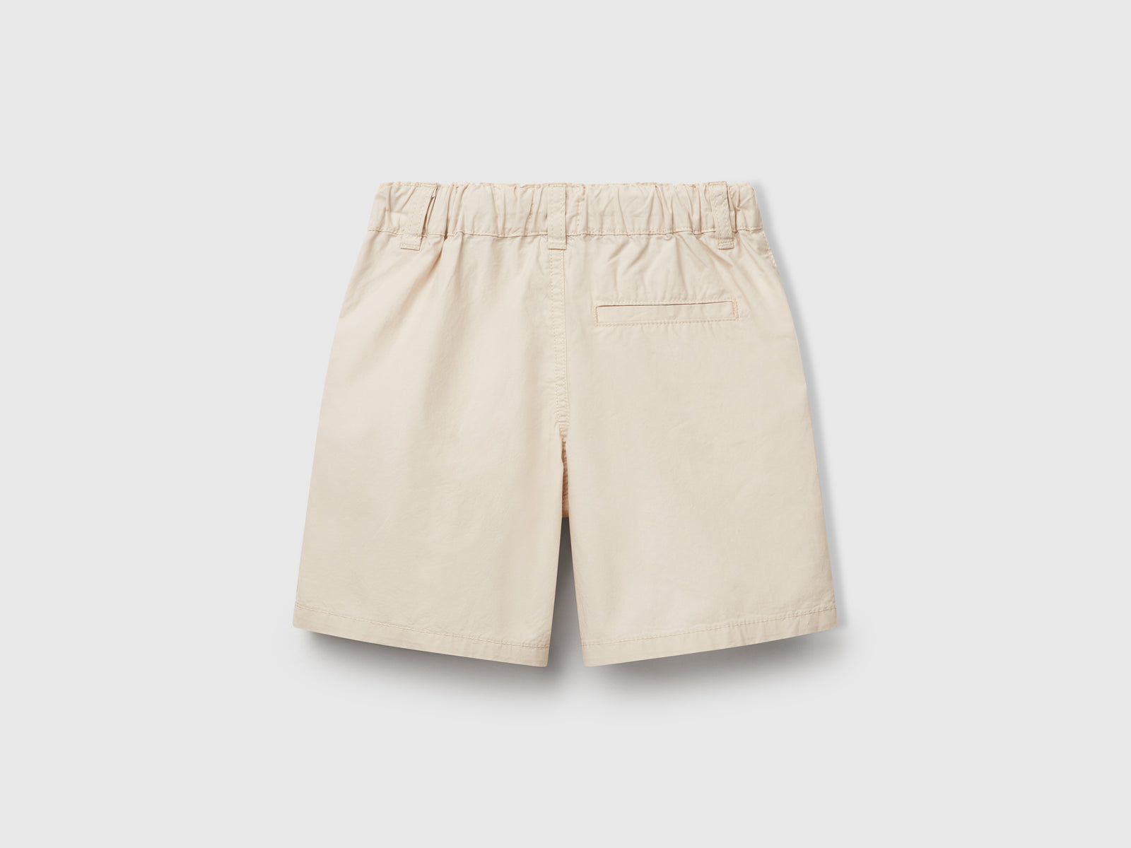 Shorts 100% cotone con coulisse da bimbo beige 2 | Benetton Outlet