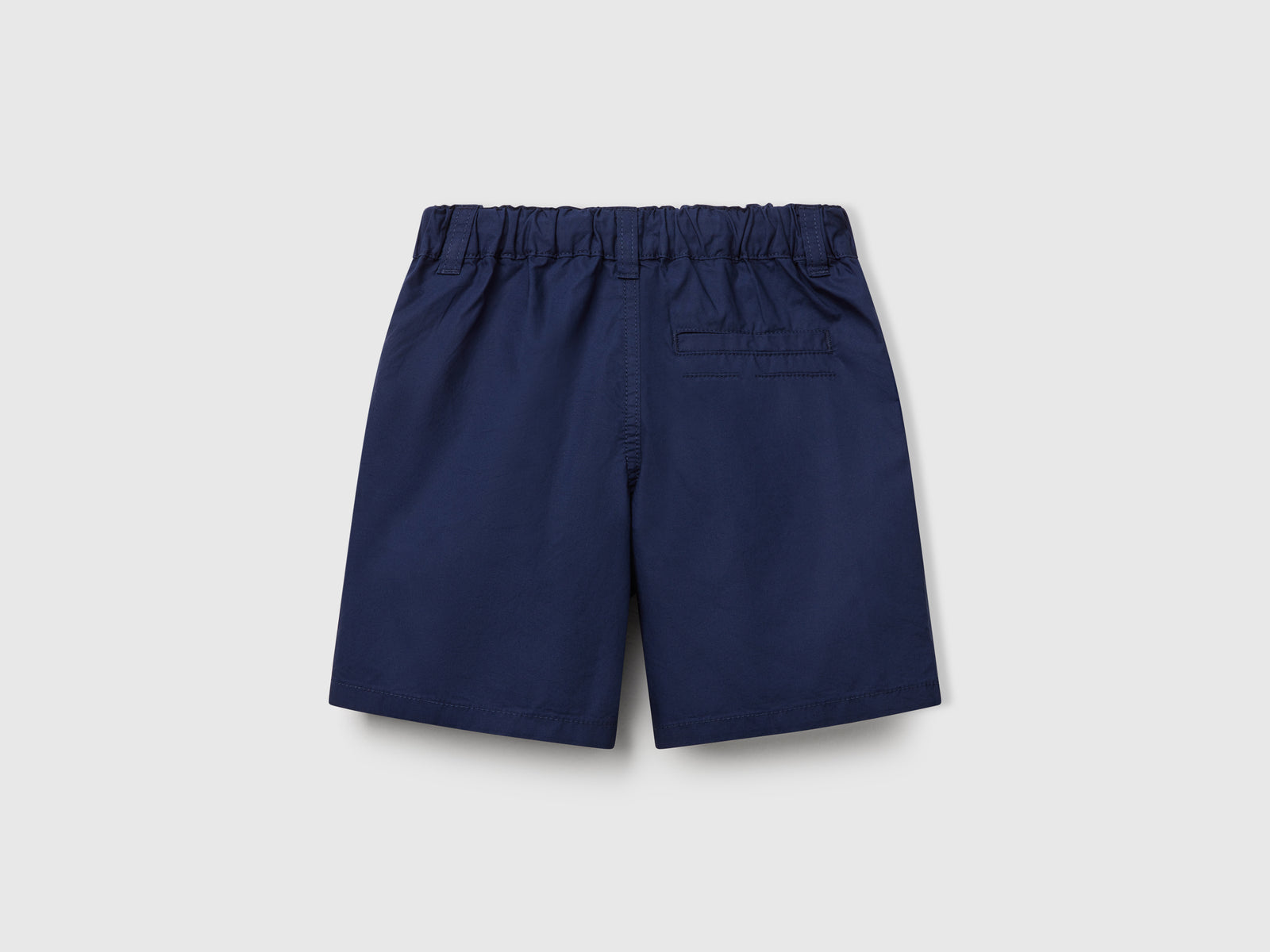 Shorts 100% cotone con coulisse da bimbo blu scuro 2 | Benetton Outlet