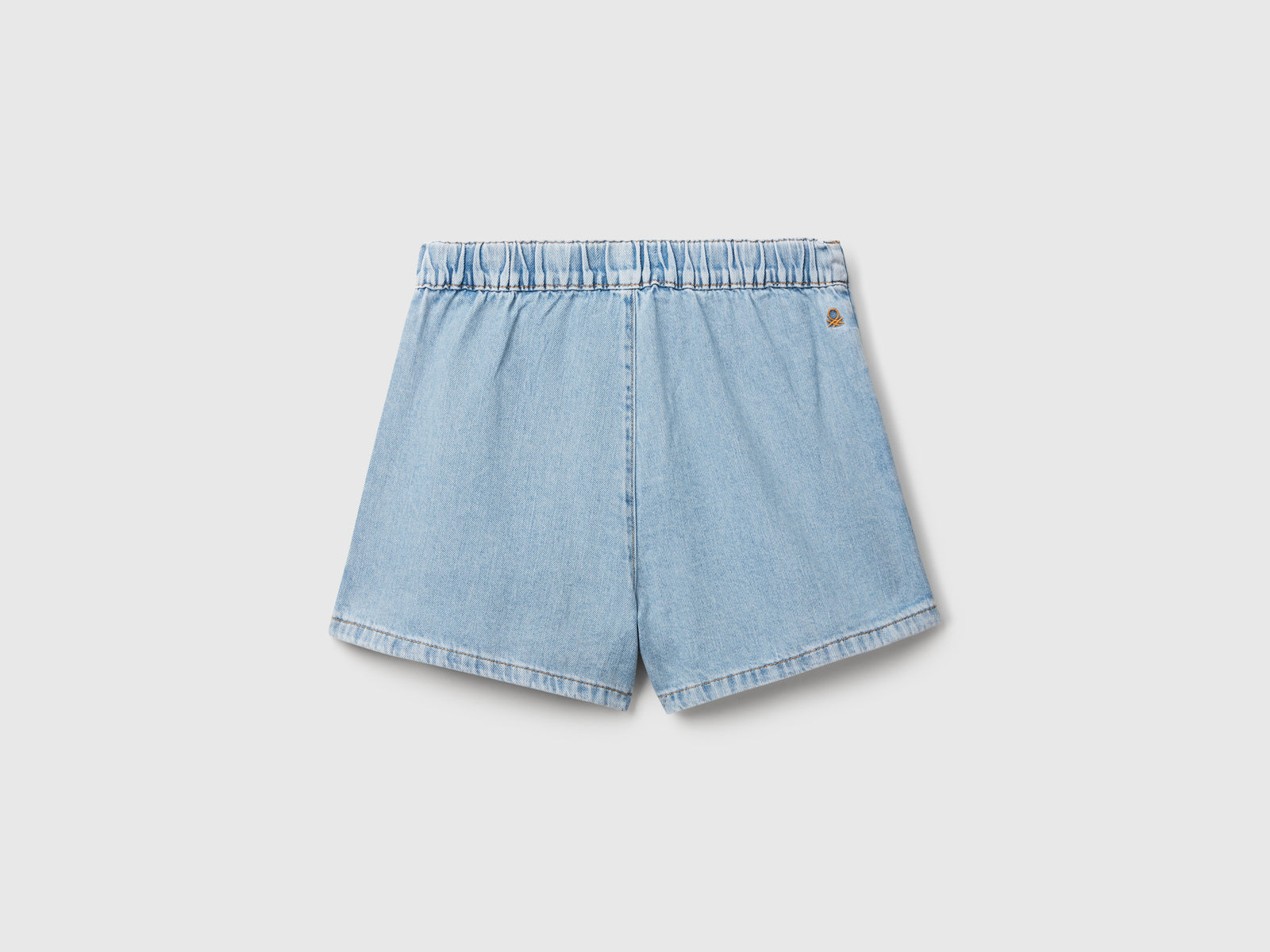 Gonna pantalone di jeans da bambina azzurro 2 | Benetton Outlet