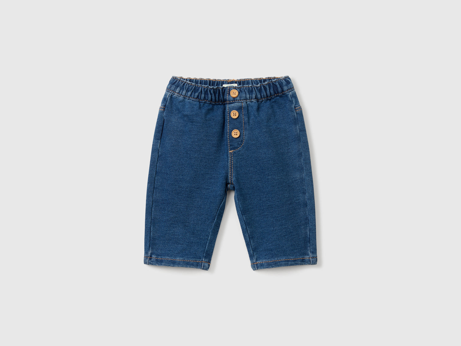 Pantaloni effetto denim da neonato blu | Benetton Outlet