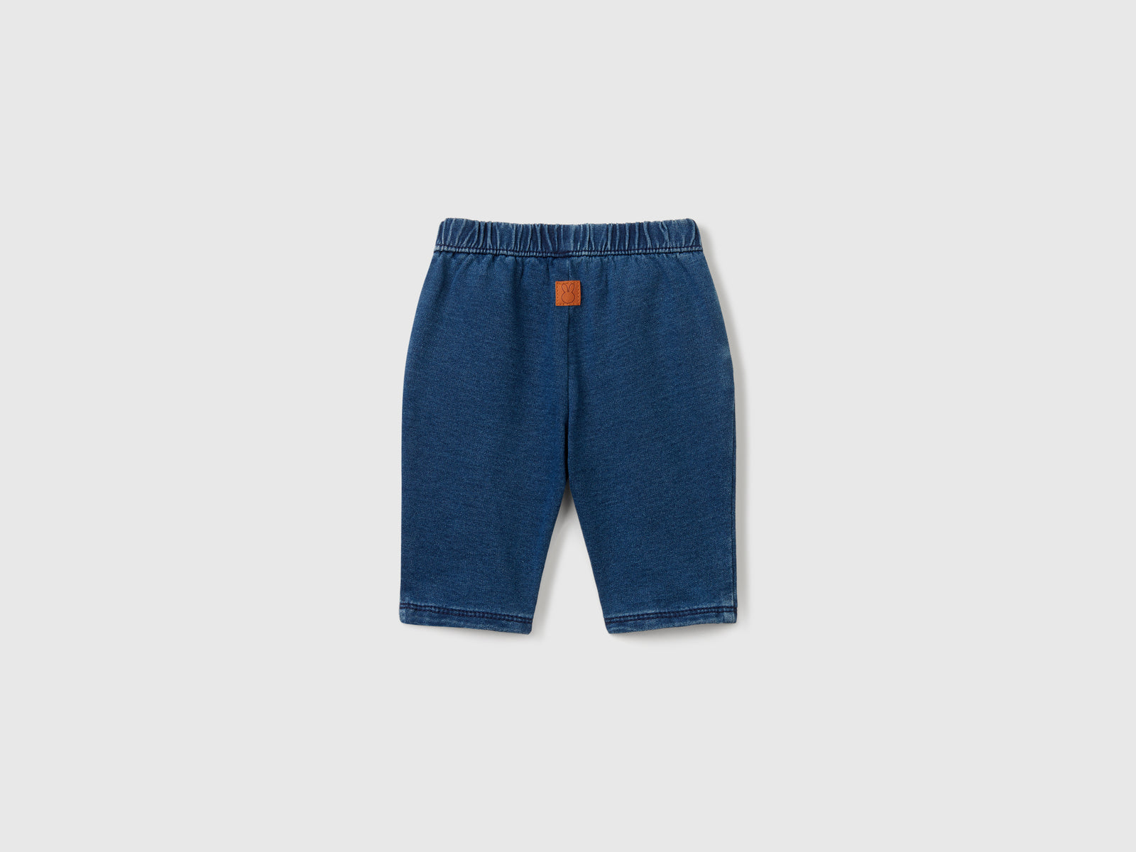 Pantaloni con coulisse effetto denim da neonato blu 2 | Benetton Outlet
