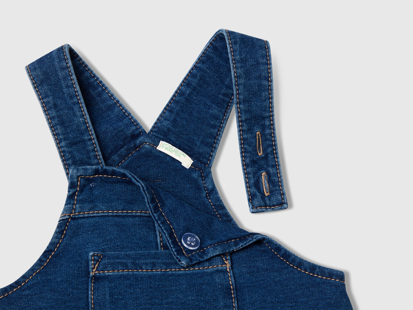 Salopette effetto denim baggy fit da neonato blu 3 | Benetton Outlet