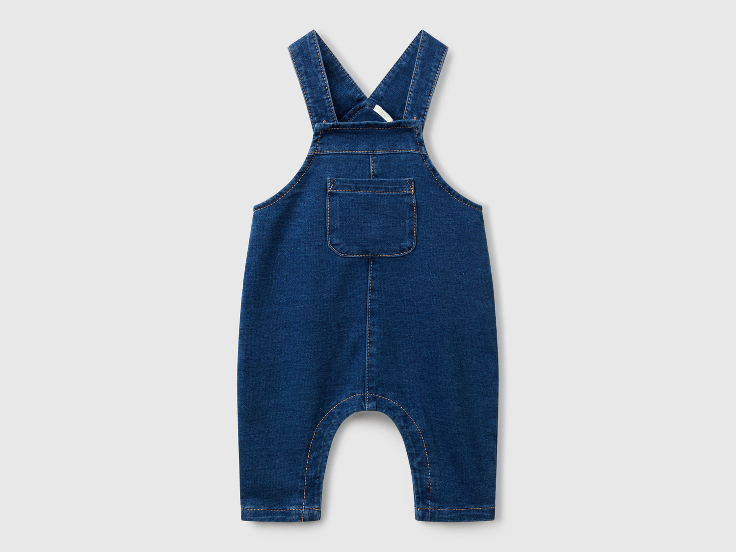 Salopette effetto denim baggy fit da neonato blu | Benetton Outlet