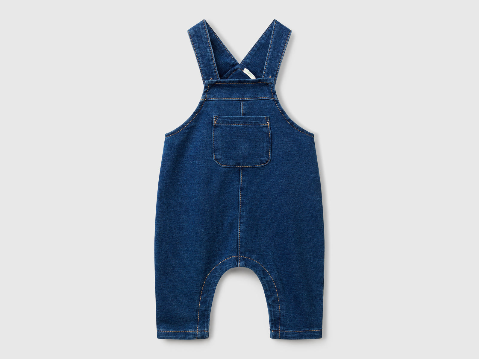 Salopette effetto denim baggy fit da neonato blu | Benetton Outlet