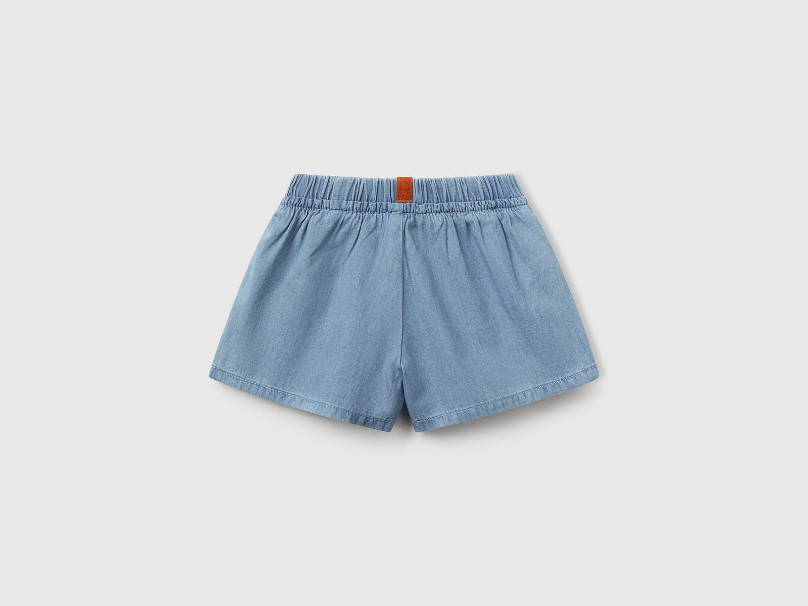 Gonna pantalone in chambray da neonato azzurro 2 | Benetton Outlet