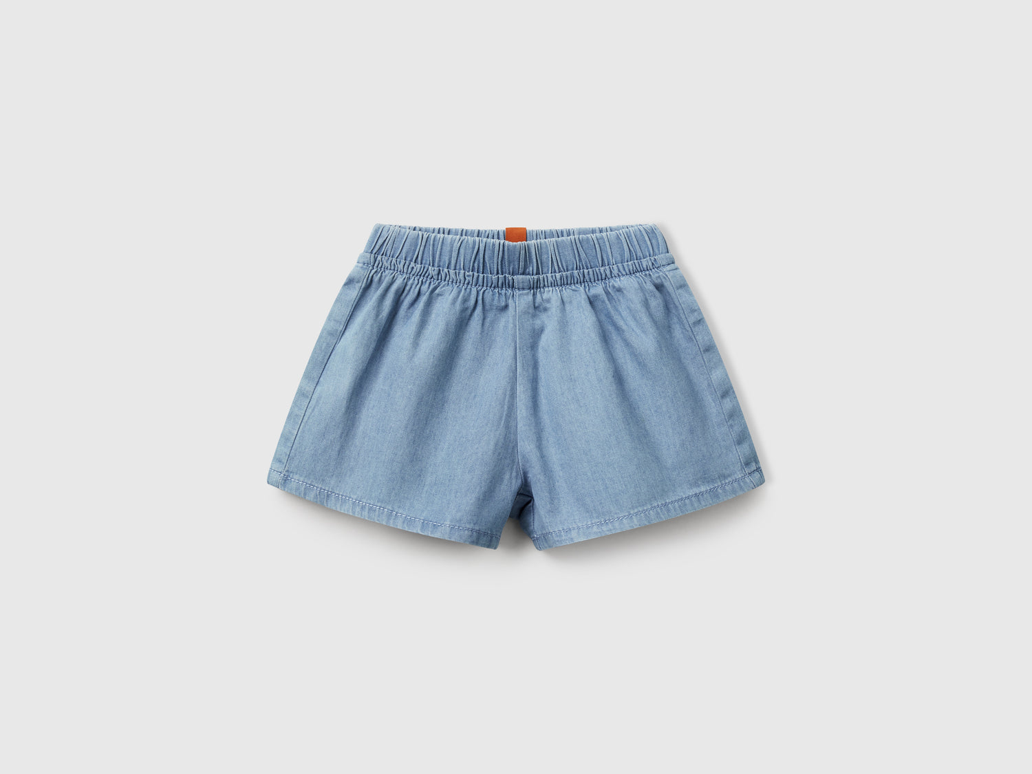 Gonna pantalone in chambray da neonato azzurro | Benetton Outlet
