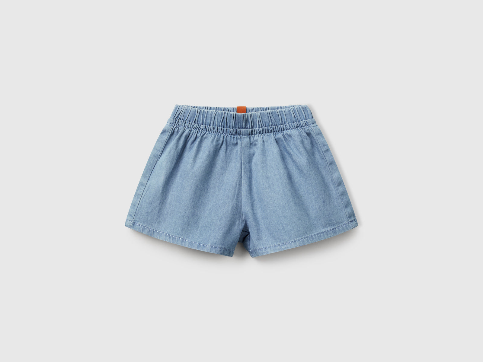 Gonna pantalone in chambray da neonato azzurro | Benetton Outlet