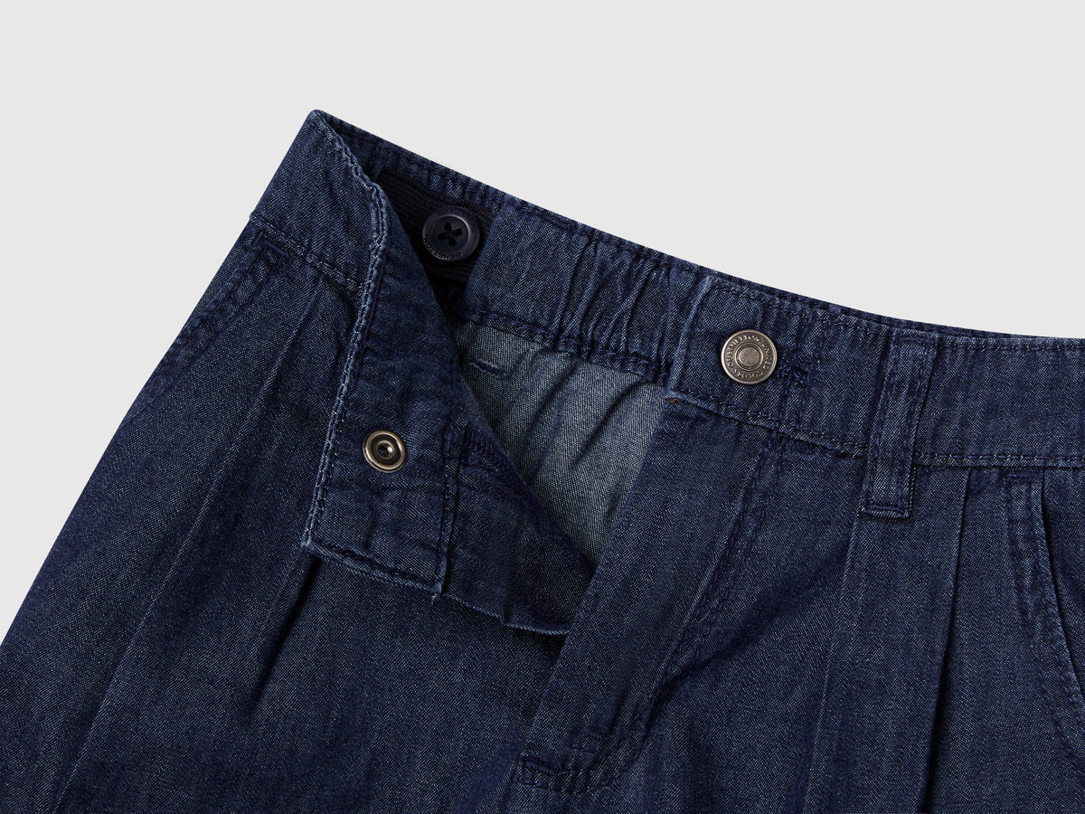 Shorts leggeri effetto jeans