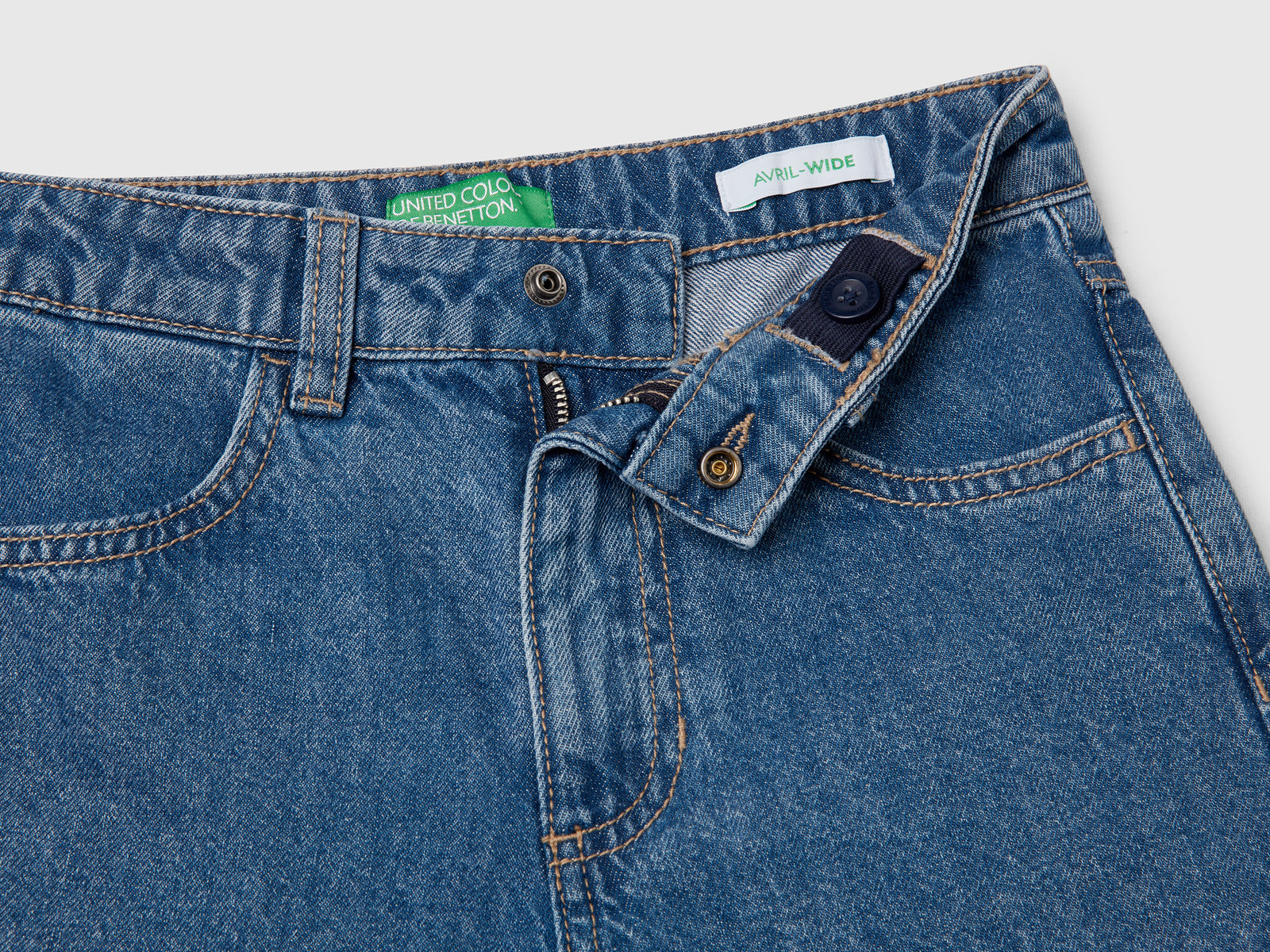 Jeans cargo wide fit da bambina blu 3 | Benetton Outlet