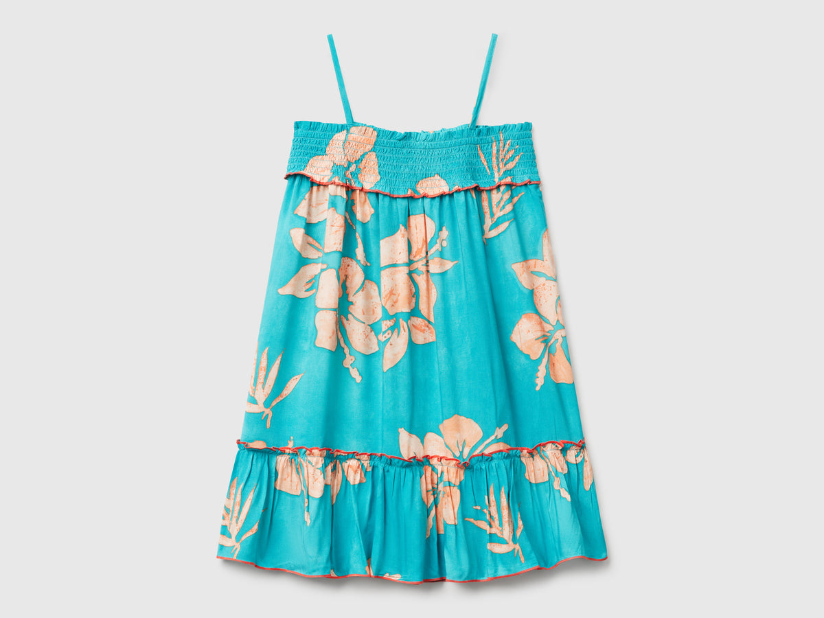 Vestito fluido con stampa fiori