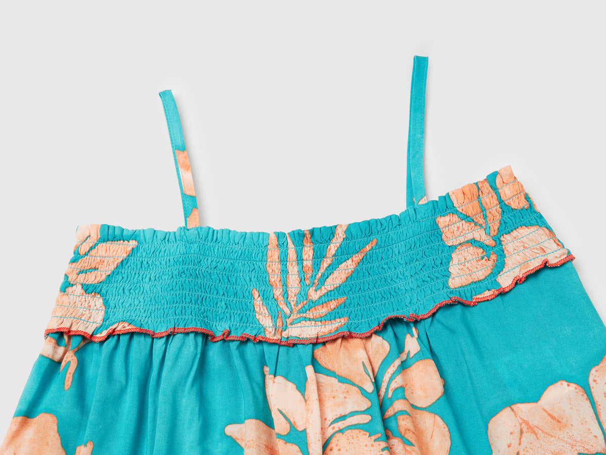 Vestito fluido con stampa fiori