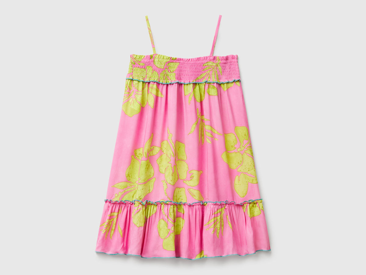 Vestito fluido con stampa fiori