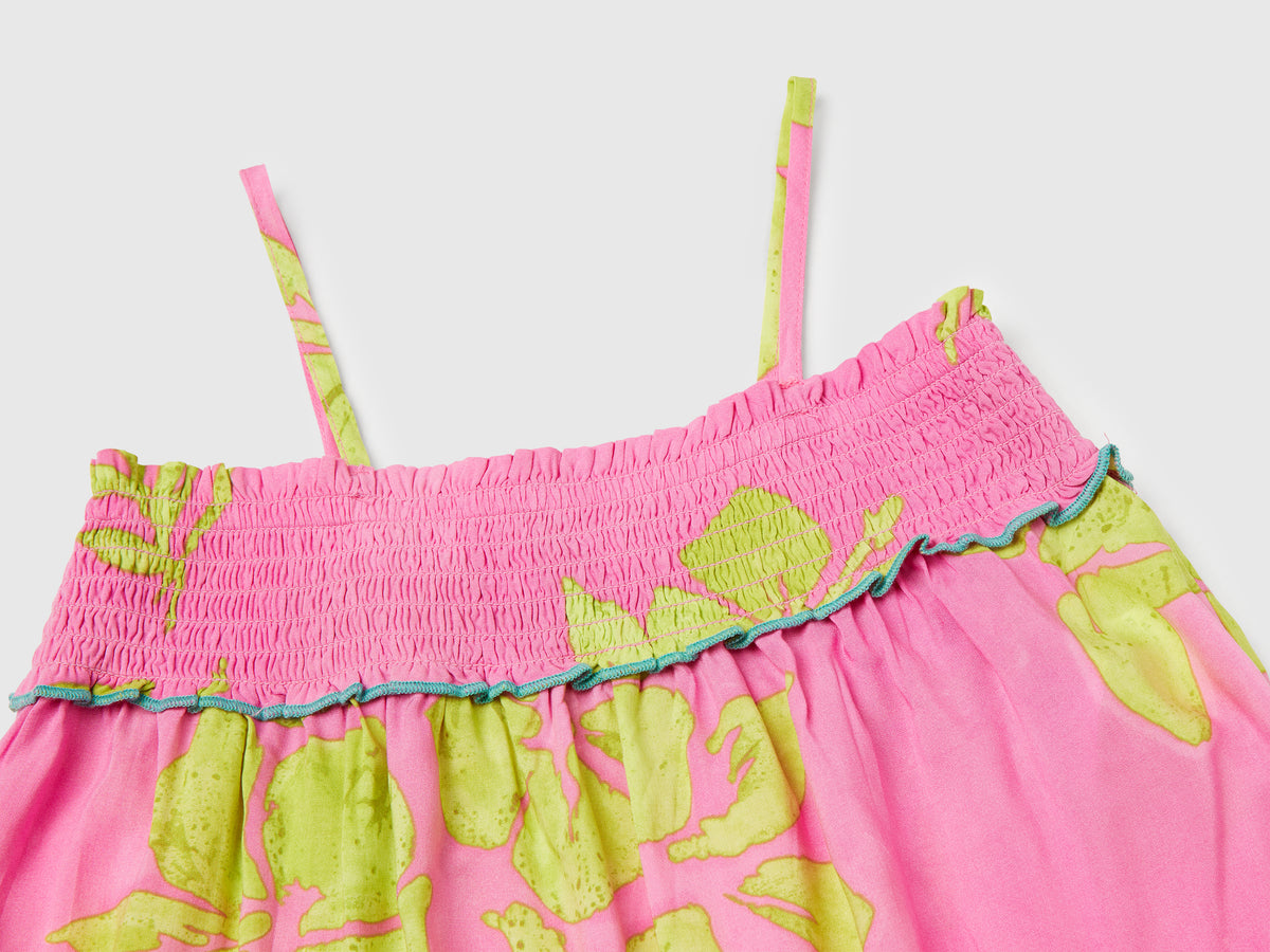 Vestito fluido con stampa fiori