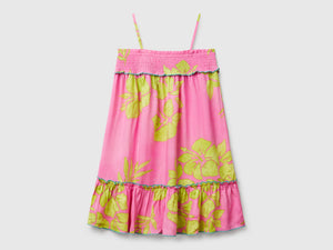 Vestito fluido con stampa fiori