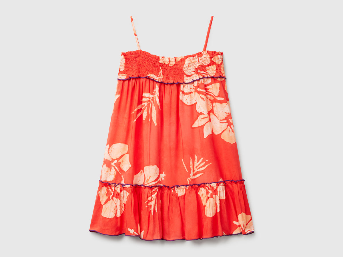 Vestito fluido con stampa fiori