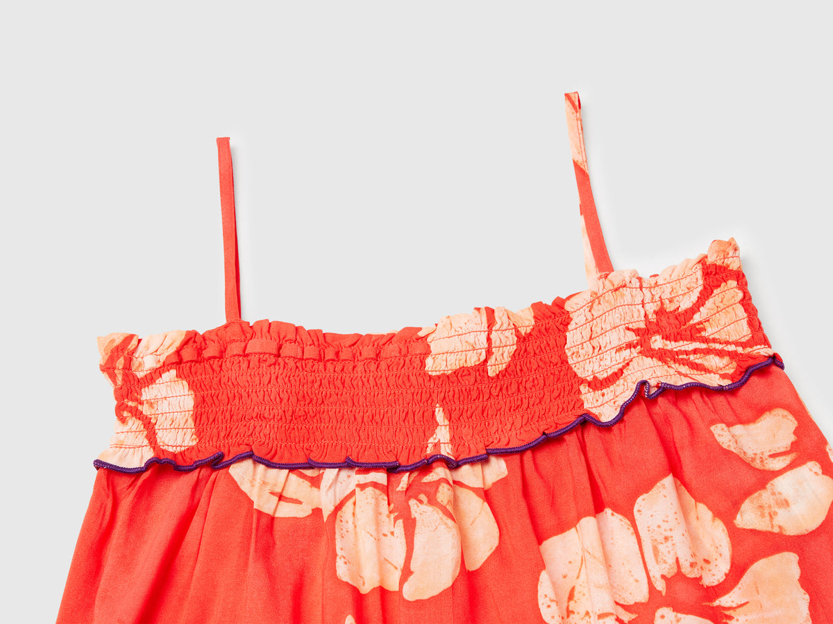 Vestito fluido con stampa fiori
