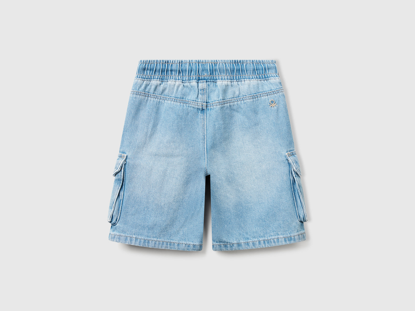 Bermuda cargo con coulisse da bimbo azzurro 2 | Benetton Outlet
