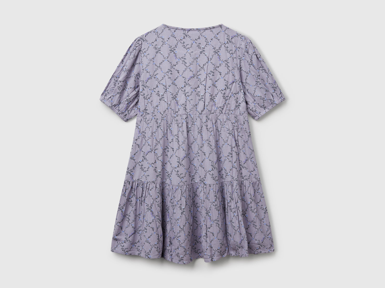 Abito fluido a fiori da bambina malva 2 | Benetton Outlet