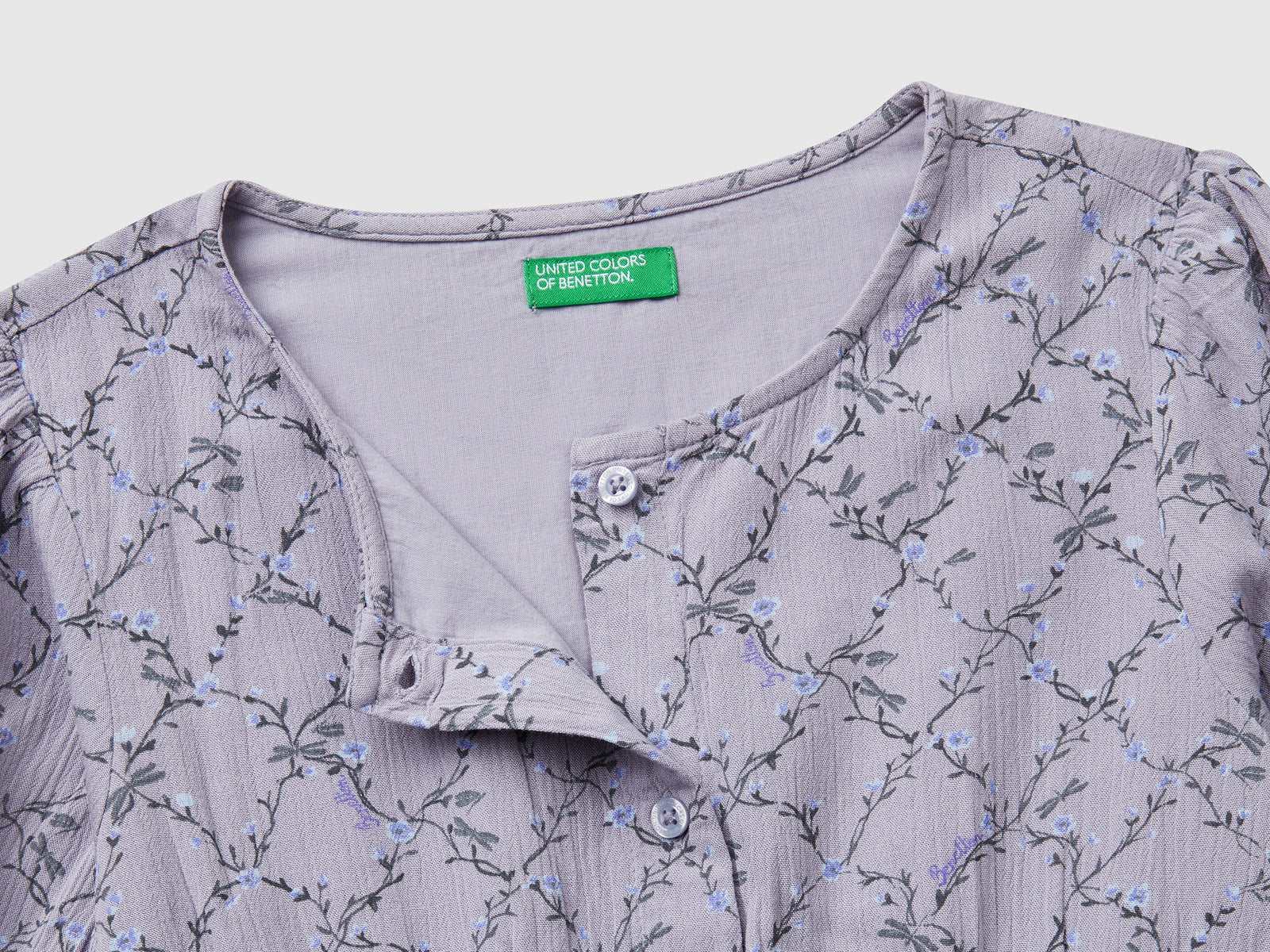 Abito fluido a fiori da bambina malva 3 | Benetton Outlet