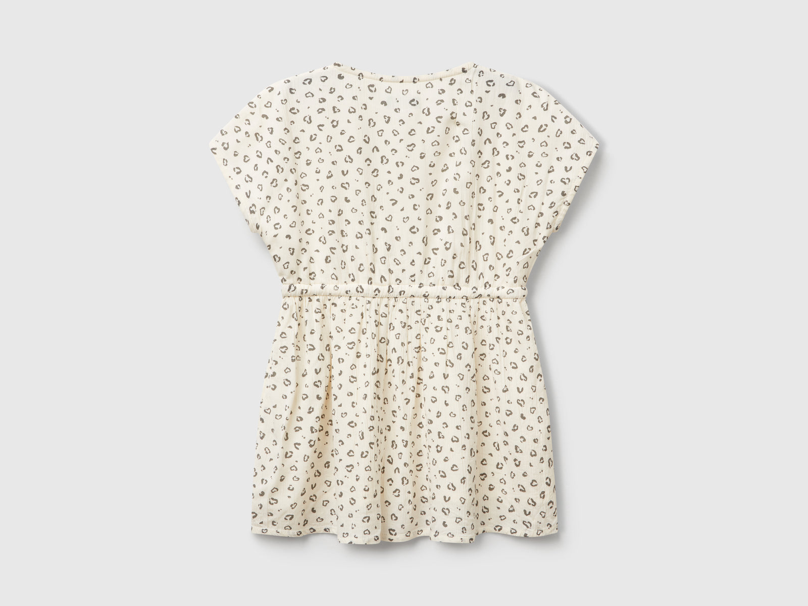 Abito con stampa animalier da bimba bianco panna 2 | Benetton Outlet