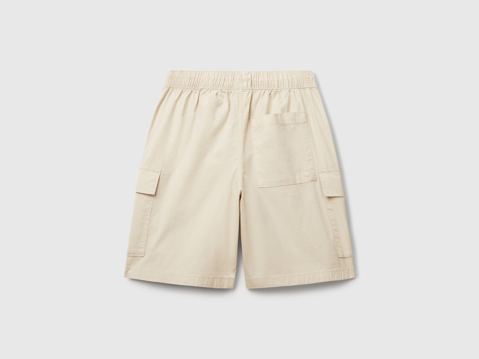 Bermuda parachute in cotone stretch da bambino beige 2 | Benetton Outlet