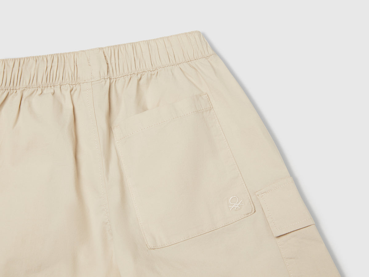 Bermuda parachute in cotone stretch