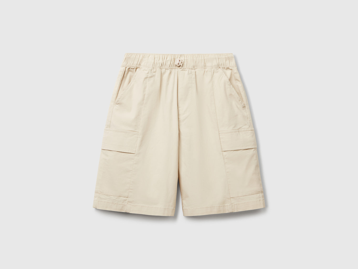 Bermuda parachute in cotone stretch da bambino beige | Benetton Outlet